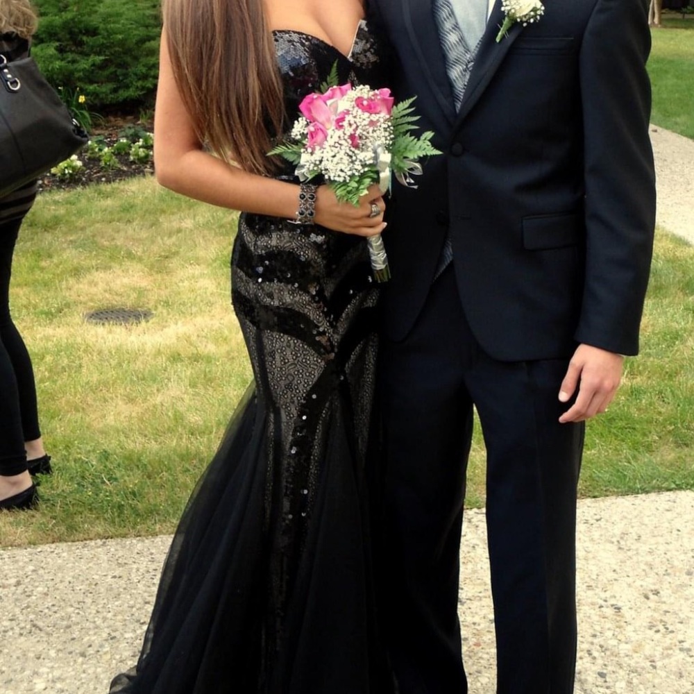 Jovani size 2 black long elegant dress